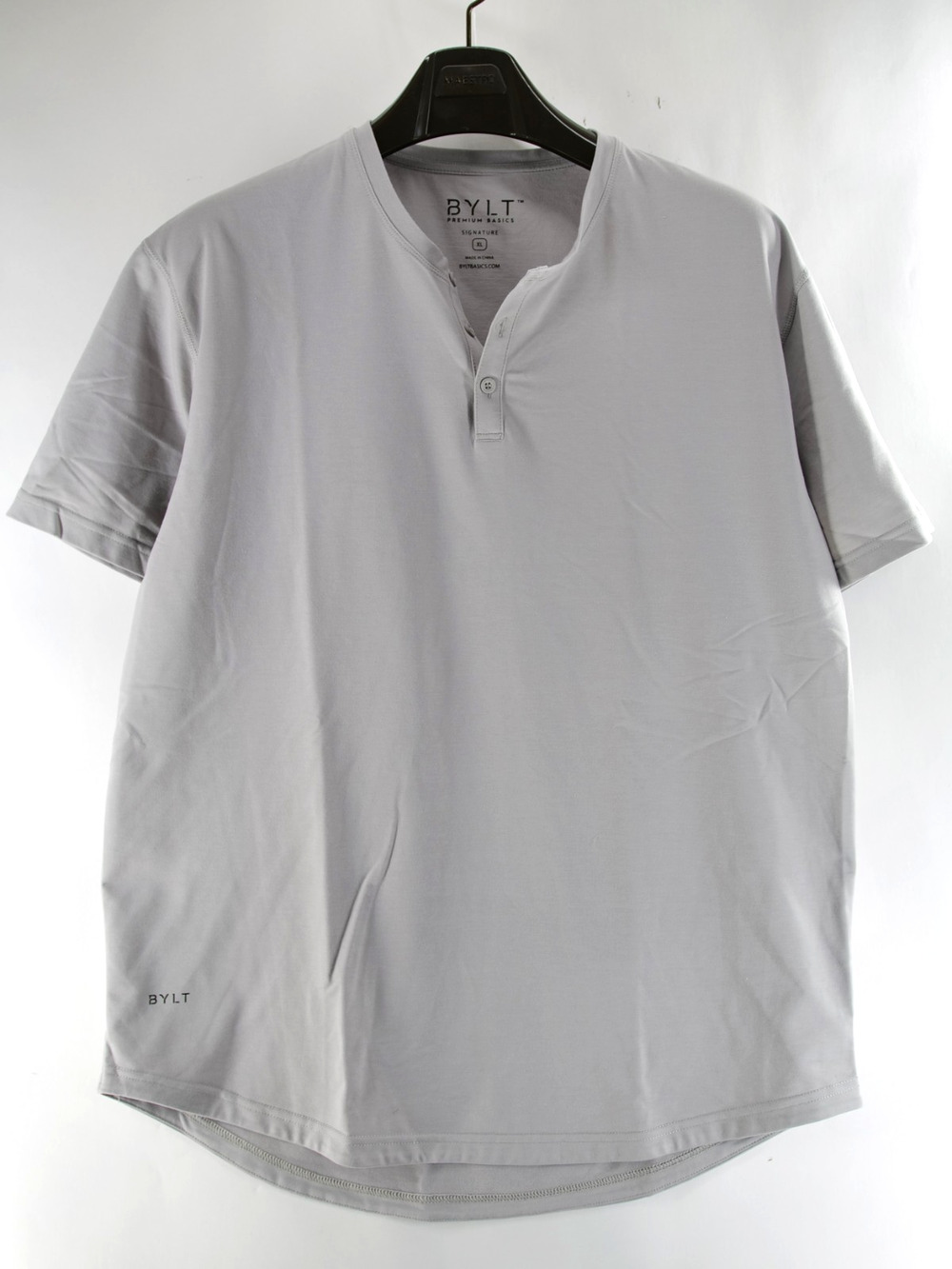 Bylt Shirt Mens Gray XL Signature Premium Basics Stretch Golf Polo Short Sleeve